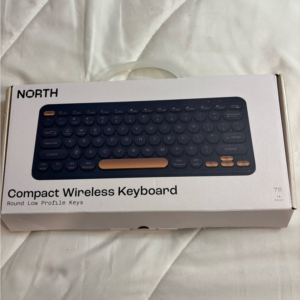North Compact Round Key Wireless Keyboard - Navy: 60% Layout,